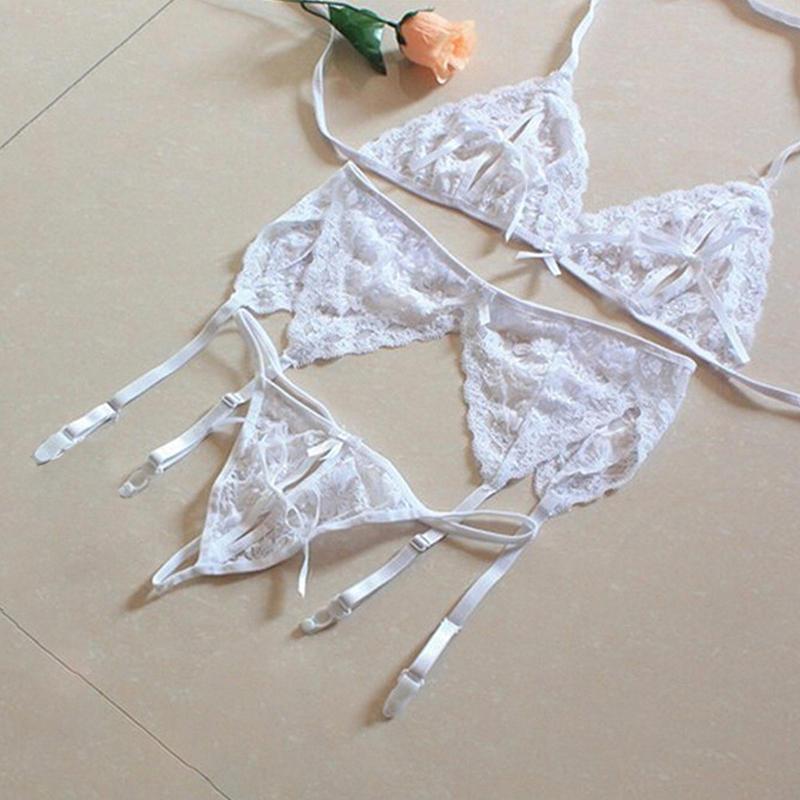 1 Set Women's Lace Lingerie, S - Sheer Mesh Bra recension och pris