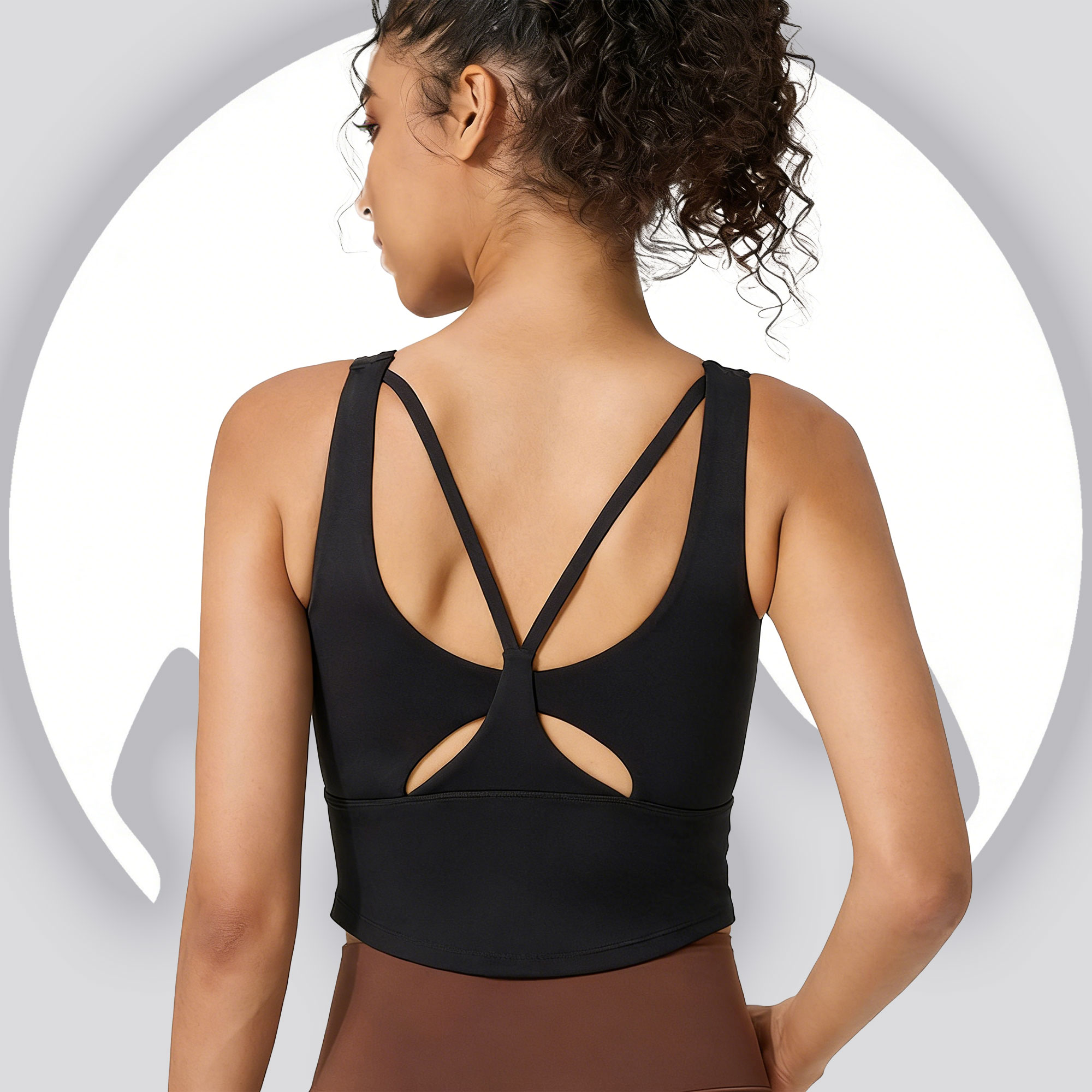 Women's Fixed Cup Yoga Sports  - Sports Bra Racerback recension och pris