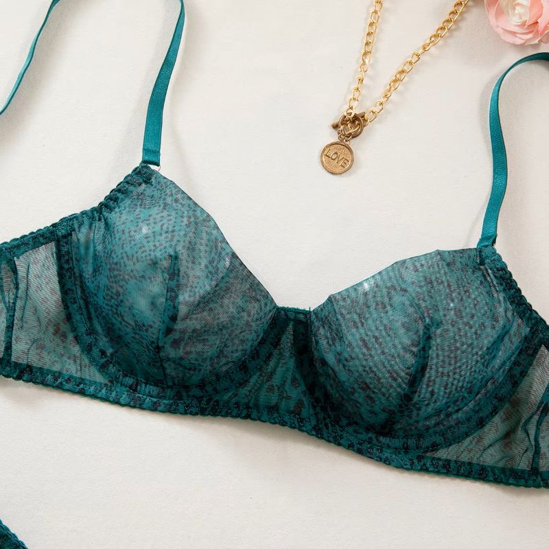 2pcs/Set Woman Lingerie Gather - Sheer Mesh Bra recension och pris
